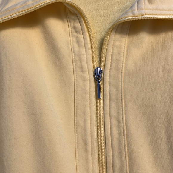 Karen Scott Cotton D-Ring Zipper Jacket Womens Yellow outerwear size large - Picture 4 of 7
